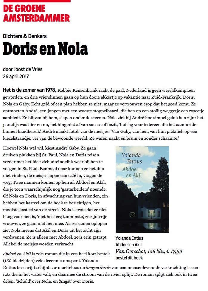 Groene Amsterdammer over Abdoel en Akil