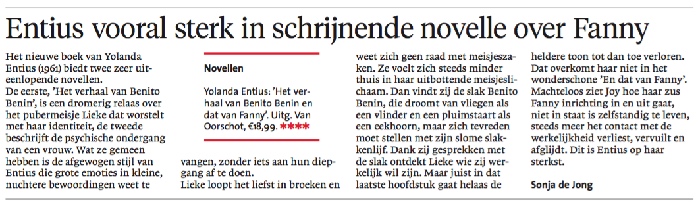 Regionale pers over Het verhaal van BB en dat van Fanny